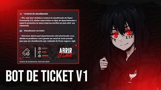 COMO BAIXAR E CONFIGURAR BOT DE TICKET DISCORD [upl. by Cadmarr]