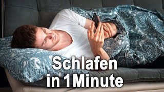 Einschlafen in 1 Minute Trick  Selbstexperiment [upl. by Yemar]