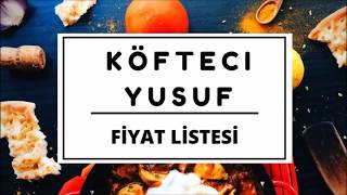 Köfteci Yusuf Fiyat Listesi [upl. by Latsyrd239]