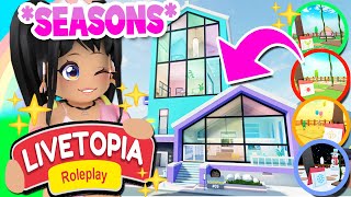 SECRET 4 SEASONS ROOM STAINED GLASS HOME in LIVETOPIA Roleplay roblox [upl. by Avan]