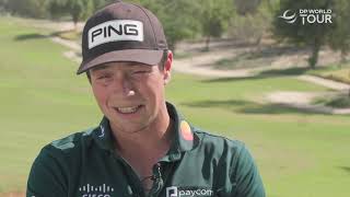 Viktor Hovland Preview Highlights amp Quotes 2023 DP World Tour Championship [upl. by Brocky152]