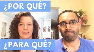 Por qué vs Para qué  ¿Cuál es la Diferencia entre Por qué y Para qué [upl. by Veneaux]