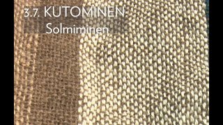 Kutominen solmiminen loimilankojen viimeistely [upl. by Niamert]