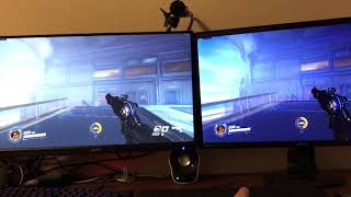 【比較】左144hz 1ms 右60hz 2ms （05倍速） [upl. by Ztnarf]