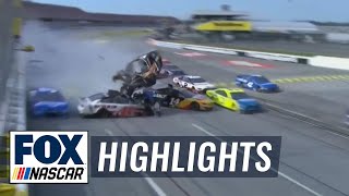 Playoff contenders taken out Kurt Busch goes flying after MASSIVE Talladega wreck  NASCAR ON FOX [upl. by Anaihs442]