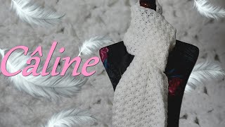 Tuto Echarpe Câline au point Eventail au crochet [upl. by Nosloc]