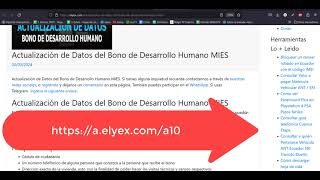 Actualización de Datos del Bono de Desarrollo Humano MIES [upl. by Ailegave]