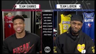 Team Giannis amp Team LeBron Draft  2020 NBA AllStar [upl. by Arlana913]