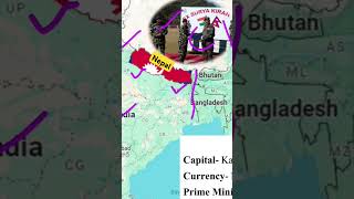 Nepal geography mapping World geography map facts map Nepalindia Indias neighbouring country [upl. by Anemolif]