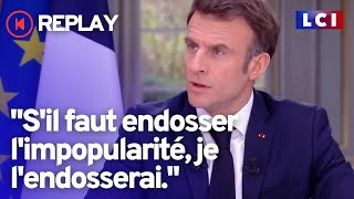 Emmanuel Macron sexplique face aux contestations sur la réforme des retraites [upl. by Meijer]