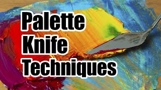 How to use a Palette Knife 🌟🎨 How to paint acrylic techniques for beginners Paint Night at Home [upl. by Ruosnam]