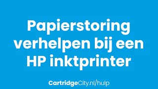 Papierstoring verhelpen bij een HP inktprinter [upl. by Okiram]