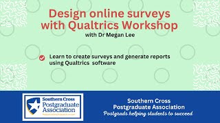 Design online surveys using Qualtrics with Dr Megan Lee yourscpa postgraduate skillstraining [upl. by Fishback]