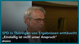 ThüringenWahl Georg Maier SPDSpitzenkandidat zum Abschneiden seiner Partei  0109 [upl. by Hamilah]