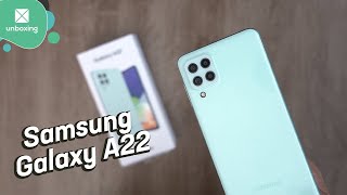 Samsung Galaxy A22  Unboxing en español [upl. by Neerihs]