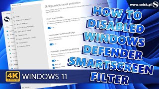 How to disabled Windows Defender SmartScreen filter on Windows 11 [upl. by Ofella]