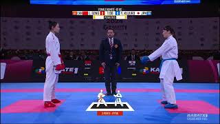 Karate Kumite Final  China vs Japan  Li Gong vs Yuki Kujuro  Casablanca 2024 61 Kg [upl. by Htieh]