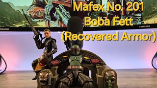 Medicom Mafex No 201 Boba Fett Recovered Armor Star Wars The Mandalorian Unboxing amp Review [upl. by Sukram365]