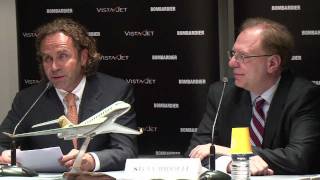 Press conference VistaJet orders 10 Bombardier Global 8000 Jets [upl. by Margalo559]