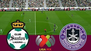 Santos Laguna vs Mazatlán Liga MX Apertura 2023  Simulación de Videojuego PES 2021 [upl. by Eillil]