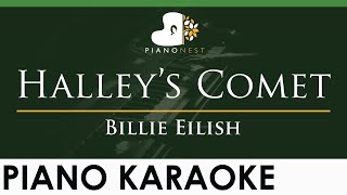 Billie Eilish  Halleys Comet  LOWER Key Piano Karaoke Instrumental Halleys [upl. by Assinna]