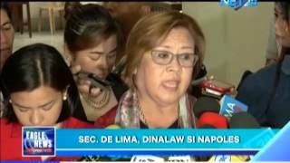 Secretary De Lima visits Napoles in Ospital ng Makati [upl. by Buyers]