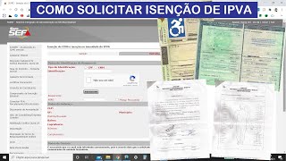 Como solicitar isenção de IPVA por conta própria  PCD condutor em MG [upl. by Wachter997]