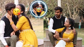 KISSING😘PRANK🥰ON MY GIRLFRIEND🙃 मुझे पता नहीं था Princy मुझे KISS करलेगी😍 Squad kapil [upl. by Ainotna]