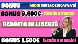 ⚠️ NOVITà BONUS ➔ ADDIO CARTA DEDICATA A TÉ  NUOVO BONUS 9600€  BONUS 1500€ [upl. by Riker446]