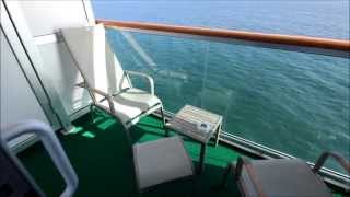 PampO Cruise Ship Azura Balcony Cabin L235 Deck 15 2013 [upl. by Geralda]