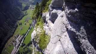 HD  Via Ferrata  Murren Switzerland [upl. by Shannan]