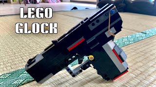 Lego Glock 19 shell ejecting rubber band gun [upl. by Ahsoyem172]