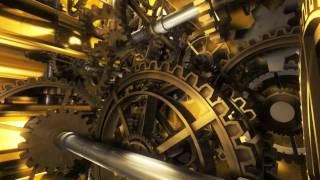 Golden Clockwork Animation Intro  Cinema 4D [upl. by Paulo622]