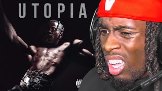 Kai Cenat Reacts To Travis Scott  UTOPIA [upl. by Sinned]