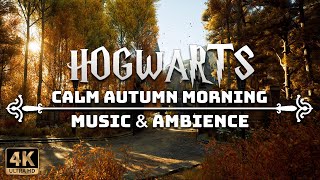 A Calm Autumn Morning at Hogwarts  4K Harry Potter Music amp Ambience [upl. by Atsyrk]