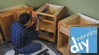 How to Install Kitchen Cabinets  Buildipedia DIY [upl. by Bechler]