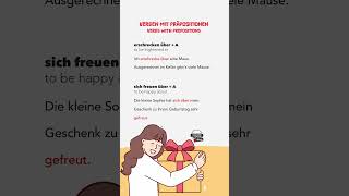 VERBEN MIT PRÄPOSITIONEN  verbs with preposition  Deutsch lernen durch Hören DldH shortsvideo [upl. by Ahsiret]