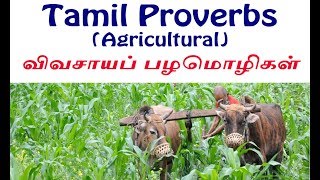 Tamil Proverbs Agricultural விவசாயப் பழமொழிகள் [upl. by Spoor]