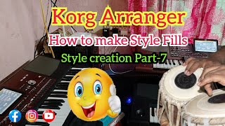 Style creation Part7 How to make Style Fillskorgkorgarrangerkorgstylesandtones [upl. by Kciv]