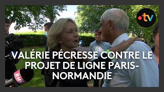 Valérie Pécresse a voté une motion pour faire abandonner le projet de ligne ParisNormandie [upl. by Mussman390]