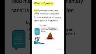 What is Egestion class 10 bio chapter 1 important [upl. by Ative175]