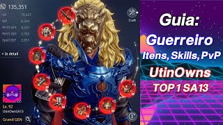 MIR4  GUIA DE GUERREIRO ITENS SKILLS PVP  UtinOwns TOP 1 SA13 [upl. by Guibert10]