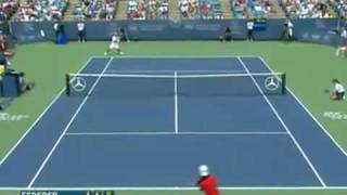 Roger Federer vs Lleyton Hewitt Semifinal Cincinnati 2007avi [upl. by Ecneralc]