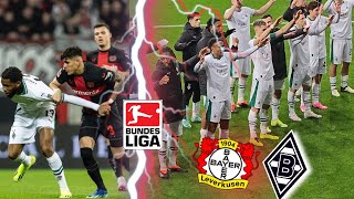 HIGHLIGHTS  BORUSSIA ERKÄMPFT PUNKT IN LEVERKUSEN  BAYER LEVERKUSEN VS BORUSSIA MÖNCHENGLADBACH [upl. by Nahsar]