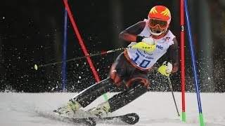 Yon Santacana Maiztegui 1st run  Mens slalom visually impaired  Alpine skiing  Sochi 2014 [upl. by Ykcub256]