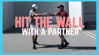 How To Train On A Tennis Wall With A Partner [upl. by Quinta]