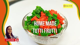 Home Made Tutti Frutti Recipe  टूटी फ्रूटी रेसपी  How to Make Tutti Frutti at Home [upl. by Fronnia]