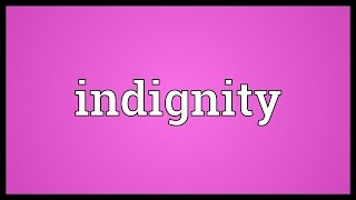 Indignity Meaning [upl. by Darra]