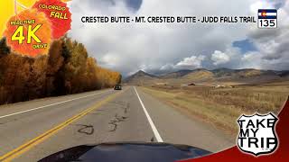 The drive to Crested Butte Colorado Mount Crested Butte to Judd Falls Trailhead in the fall in 4K [upl. by Nance]