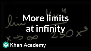 Limits at infinity of quotients Part 2  Limits and continuity  AP Calculus AB  Khan Academy [upl. by Ahsinom]